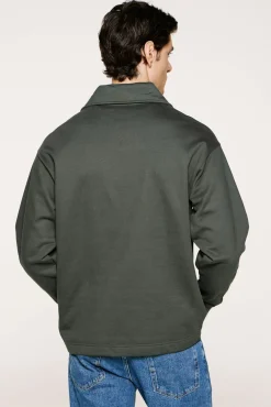 Sudadera media cremallera 100% algodón orgánico