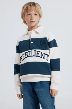 Sudadera polera rayas niño