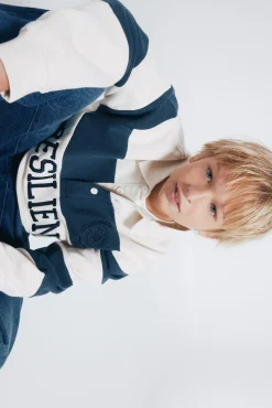 Sudadera polera rayas niño