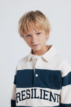 Sudadera polera rayas niño
