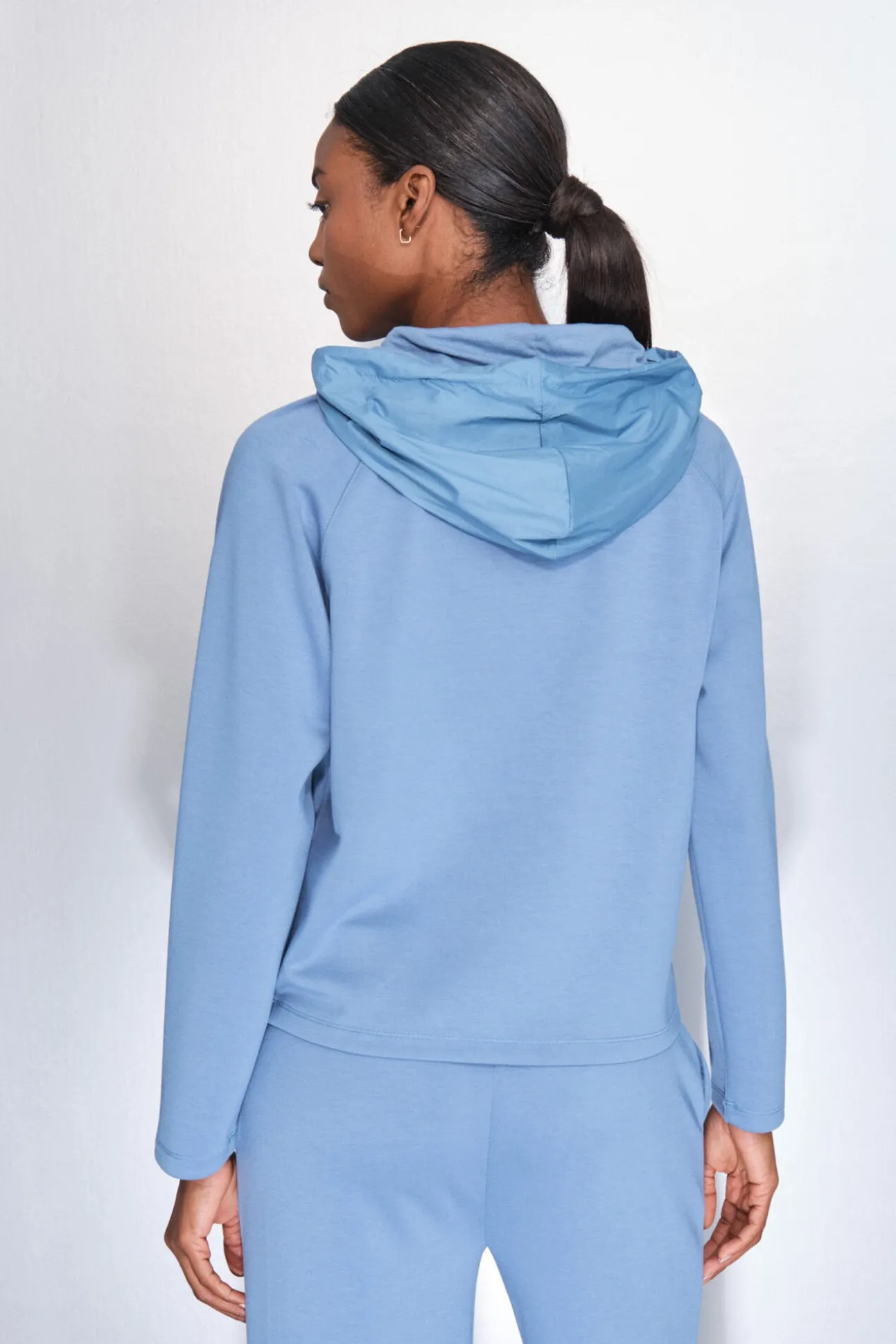 Sudadera tacto suave azul