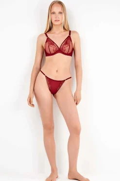 Sujetador bralette encaje floral efecto push up