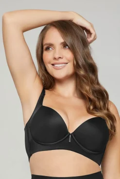 Sujetador de push up suave y cubrimiento alto en sisa y espalda