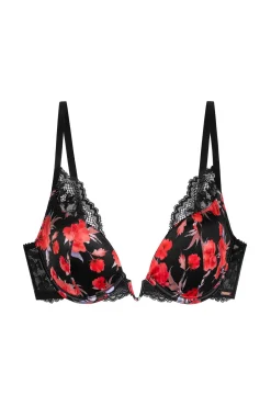 Sujetador Plunge floral con relleno Anahi