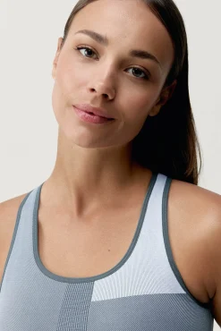 Sujetador top deportivo Athena gris/blanco