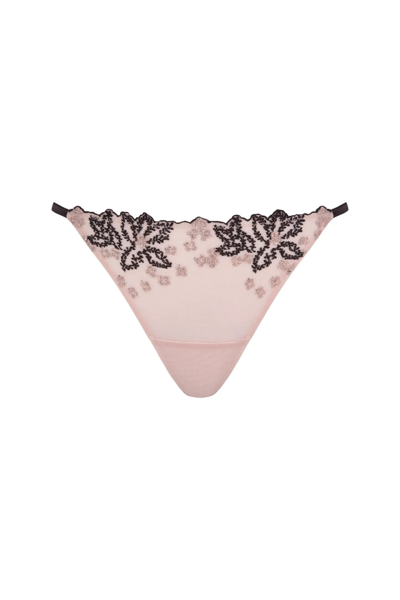 Tanga tul bordado negro