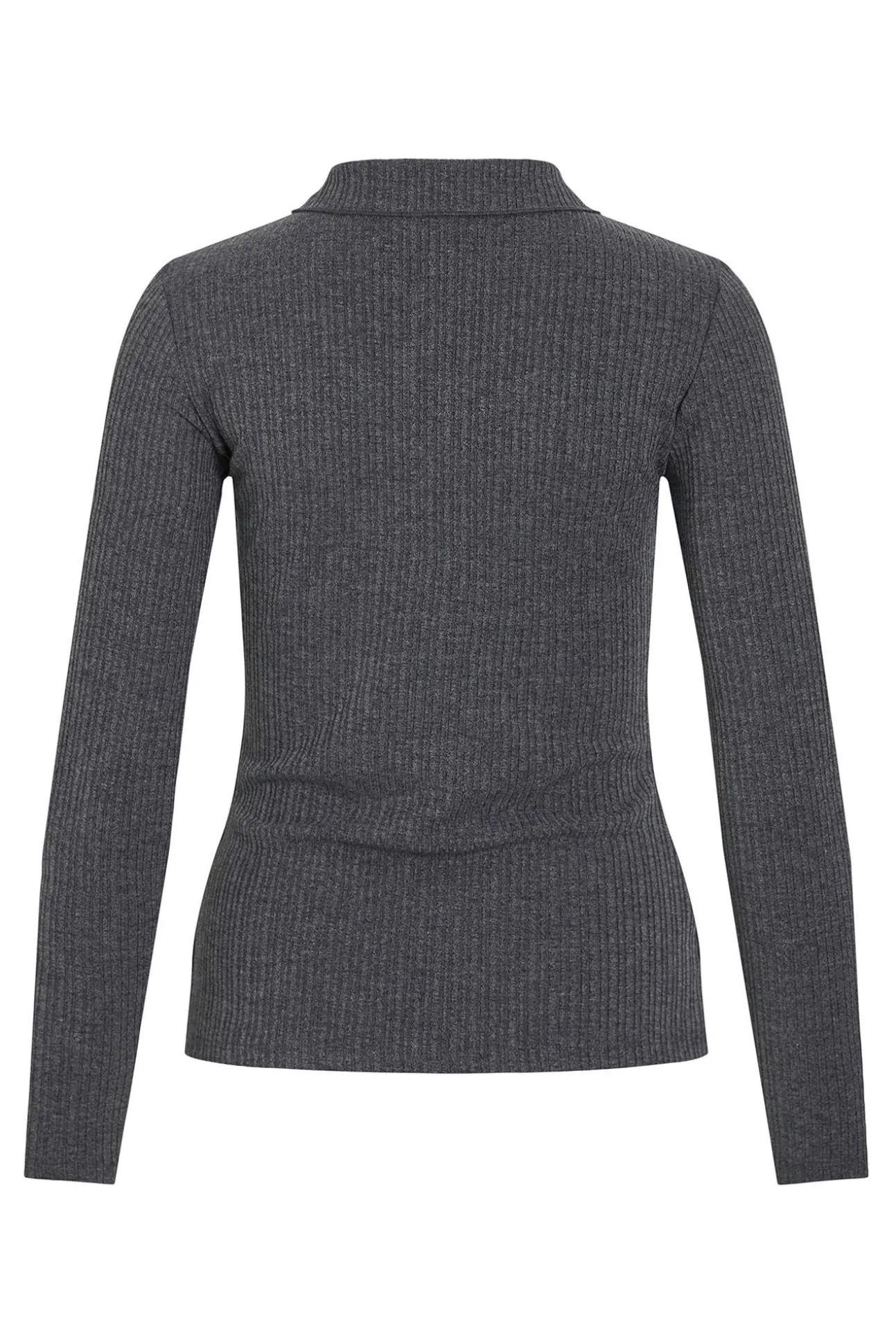 Top de manga larga con cuello polo
