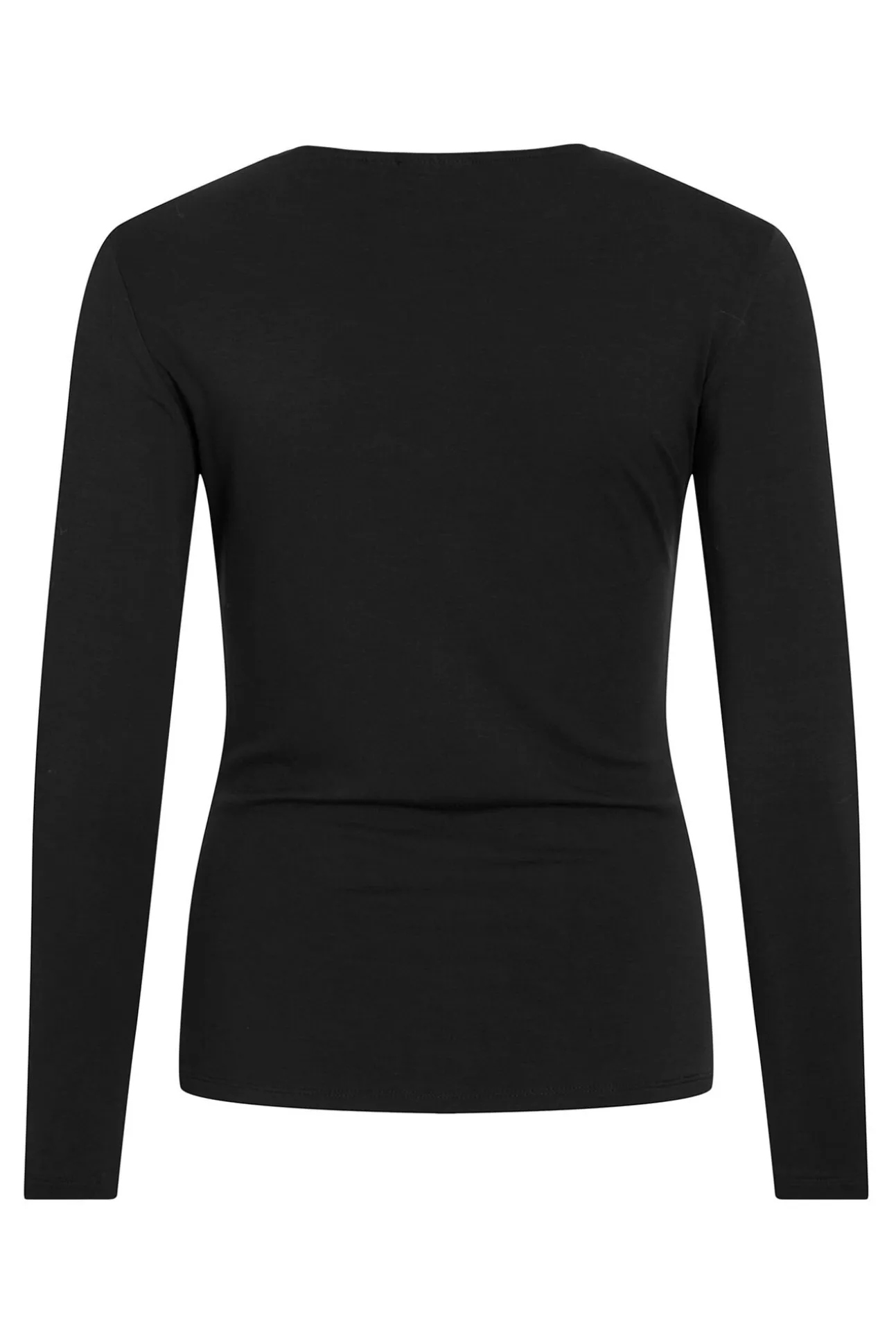 Top de manga larga con detalle drapeado