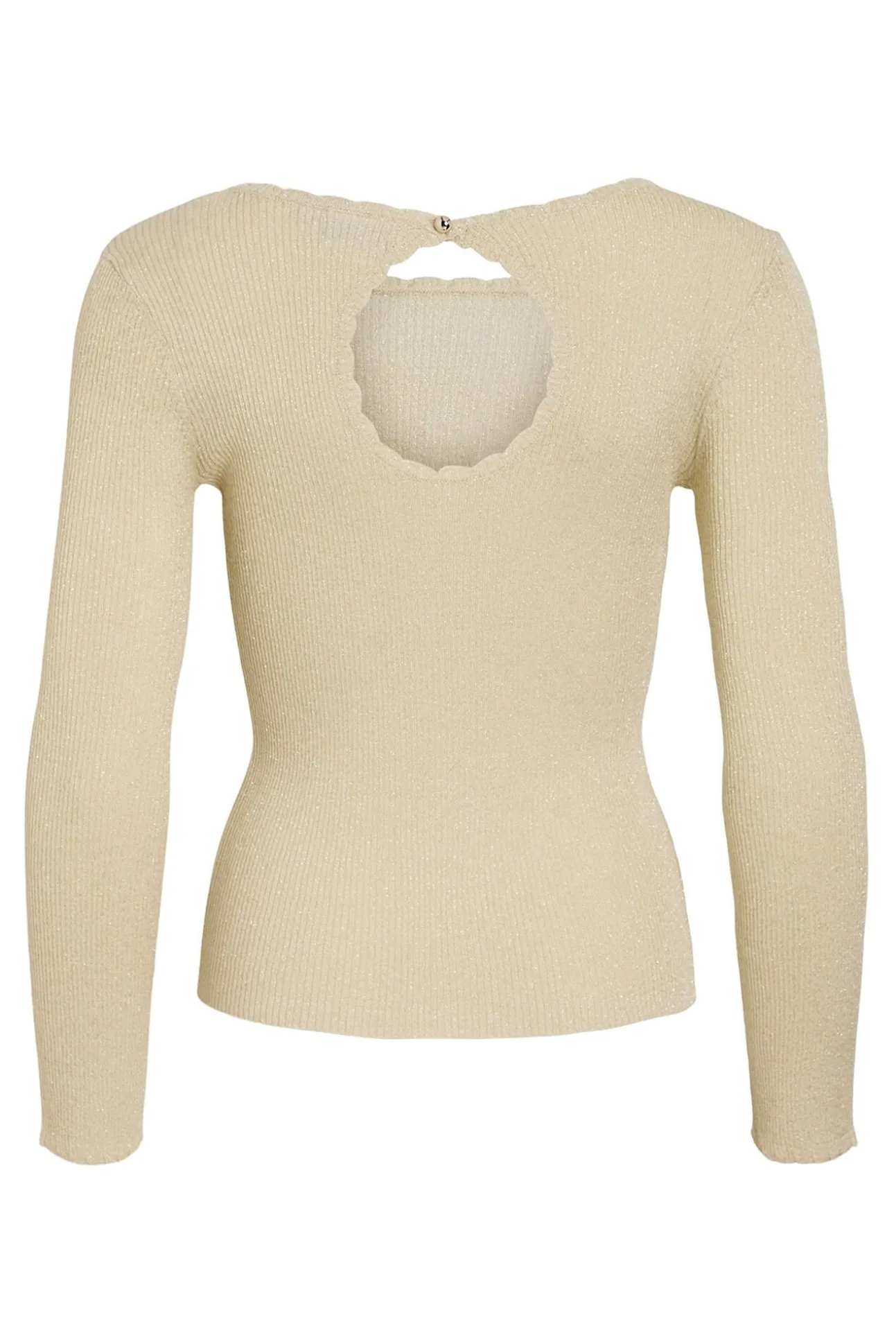 Top de punto reversible con lúrex
