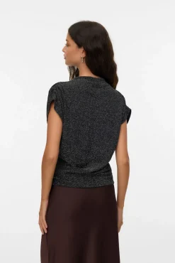 Top escote Perkins lúrex