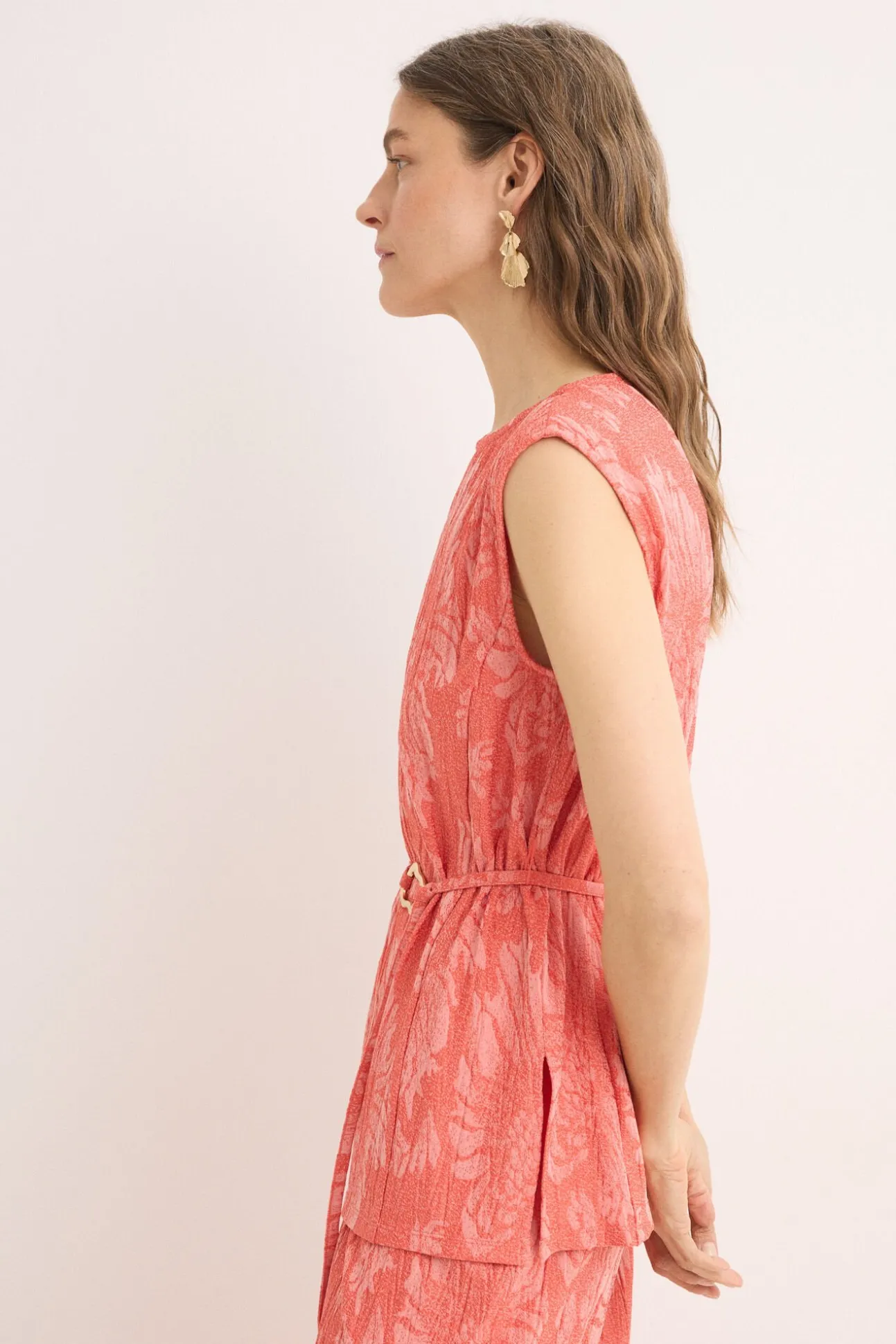 Top jacquard hebilla