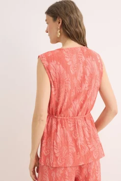 Top jacquard hebilla