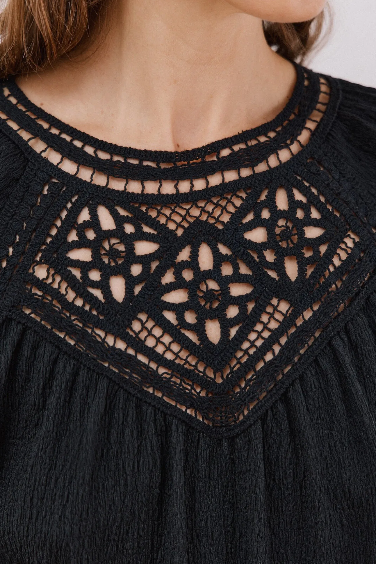 Top parche crochet