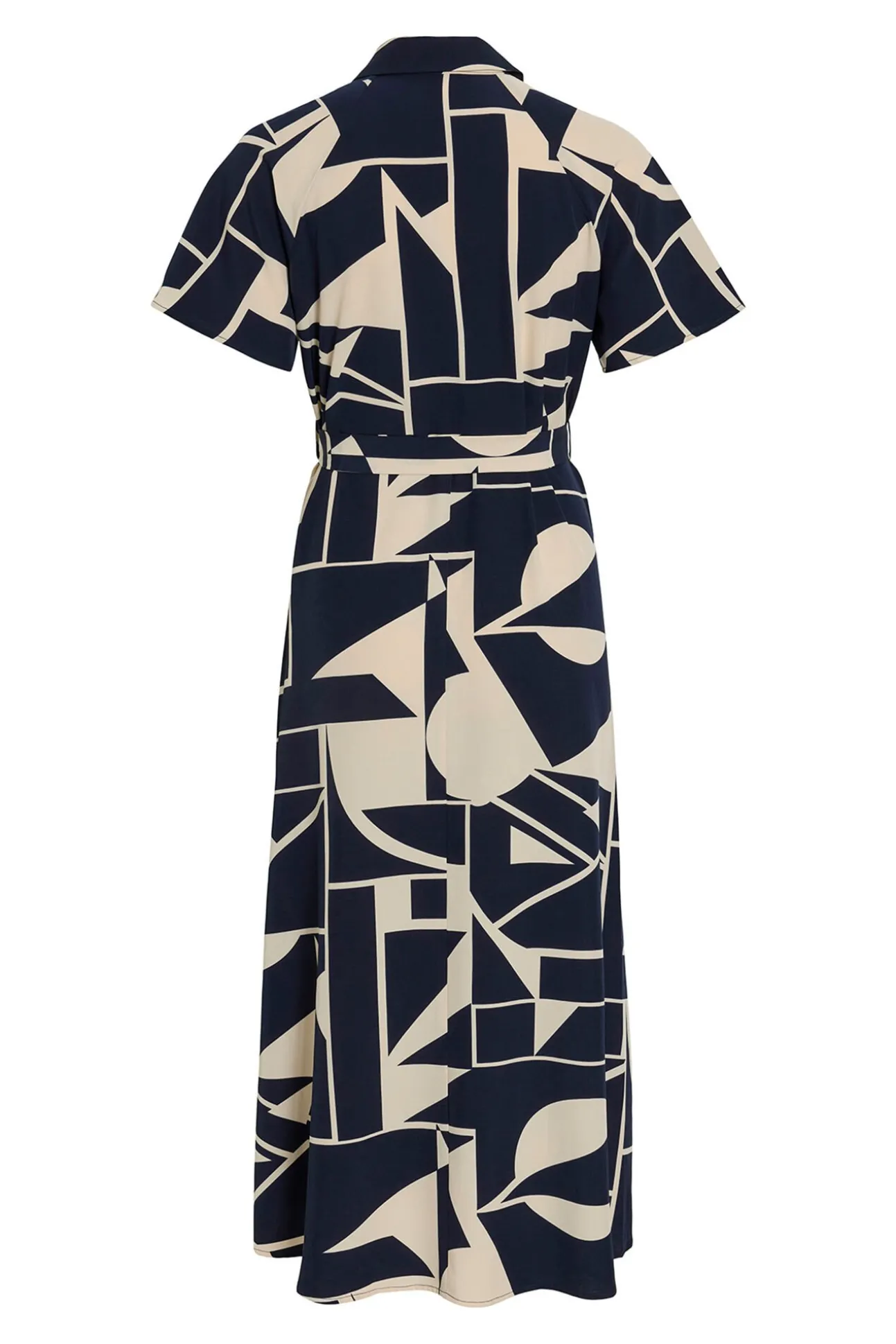 Vestido camisero anudado midi