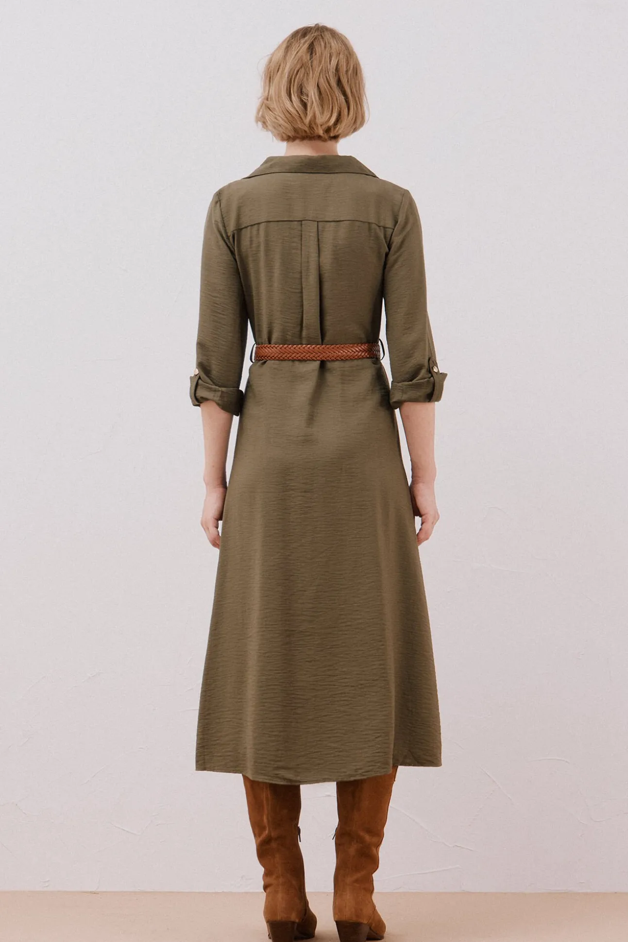Vestido camisero cinturón