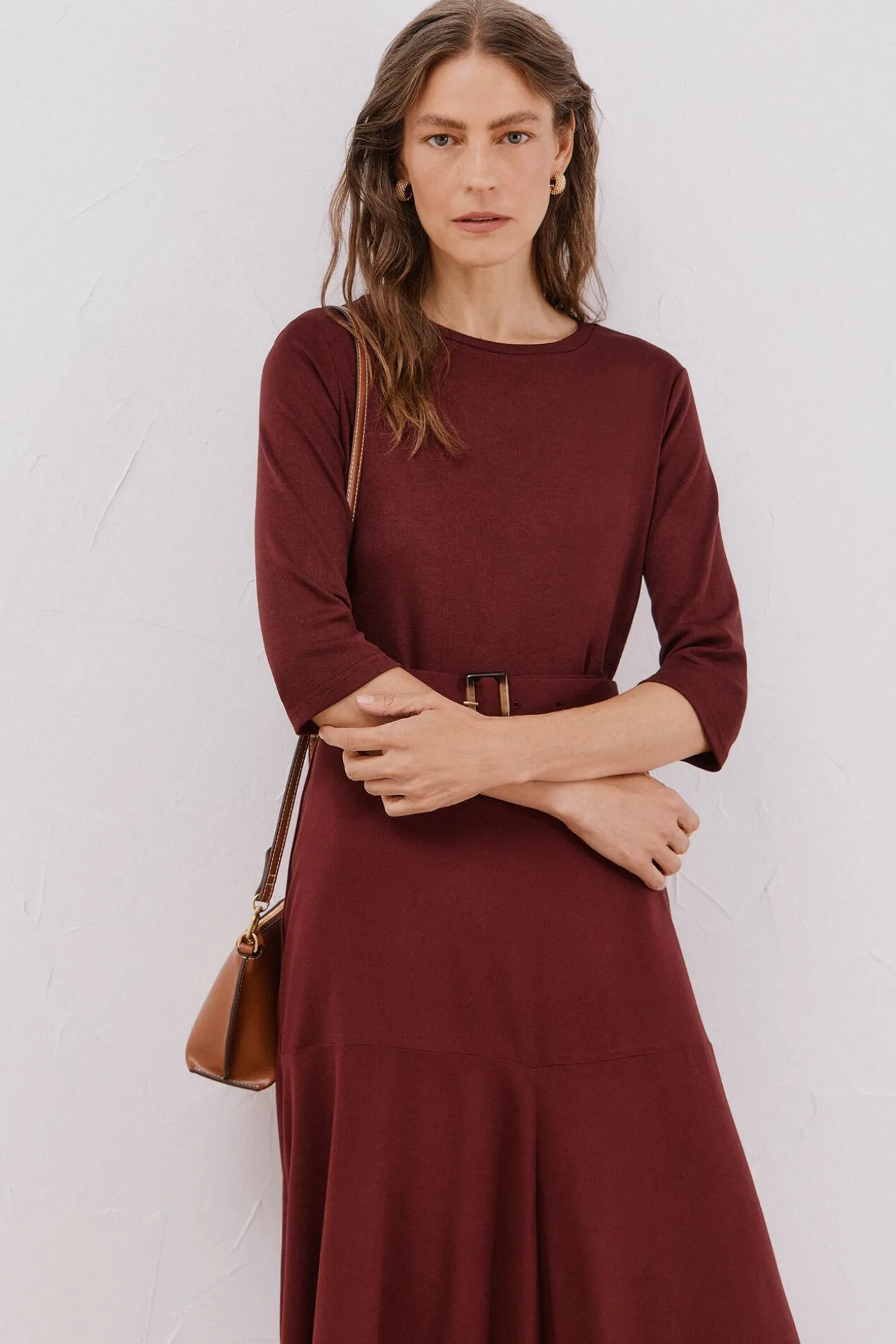 Vestido combinado cinturón