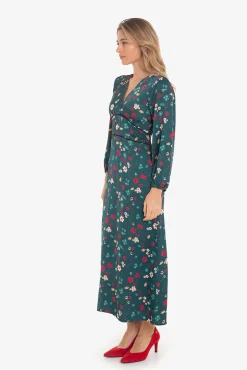 Vestido con estampado asiático