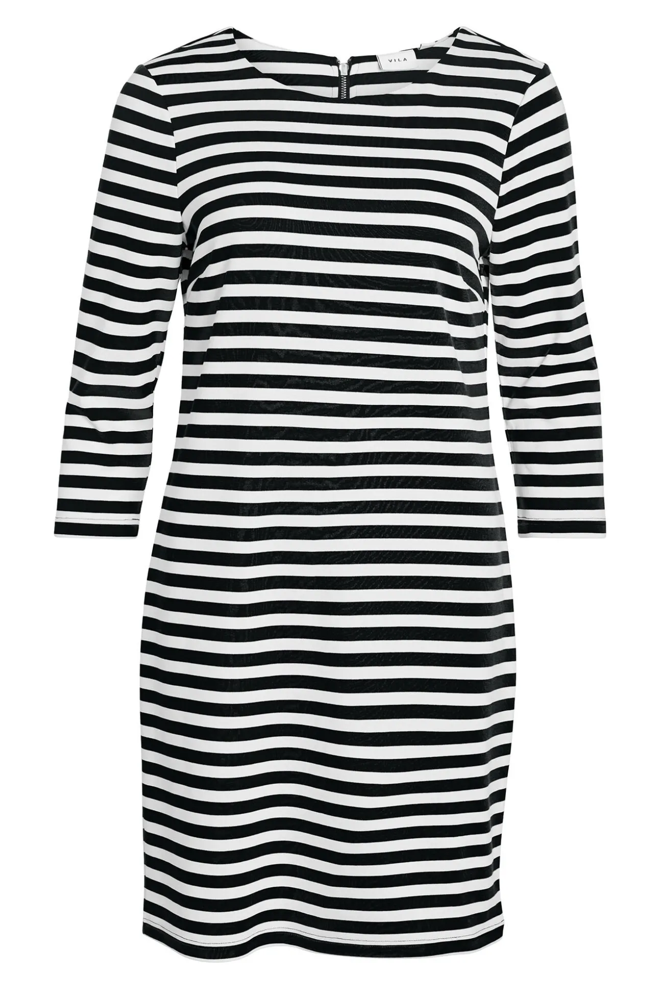 Vestido corto con rayas