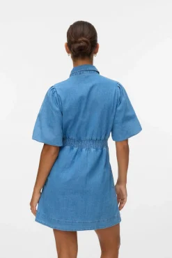 Vestido corto de algodón