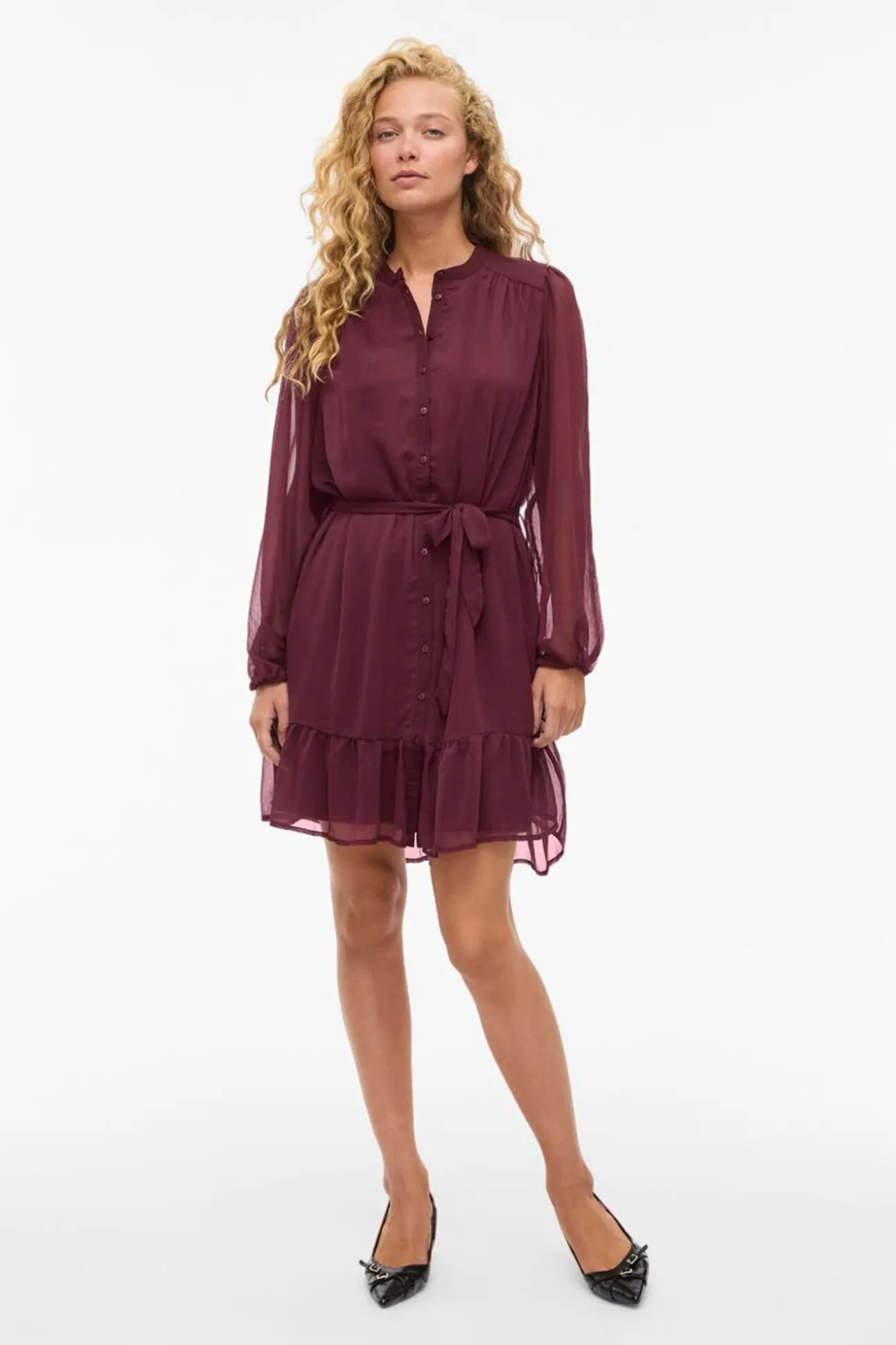 Vestido corto de gasa