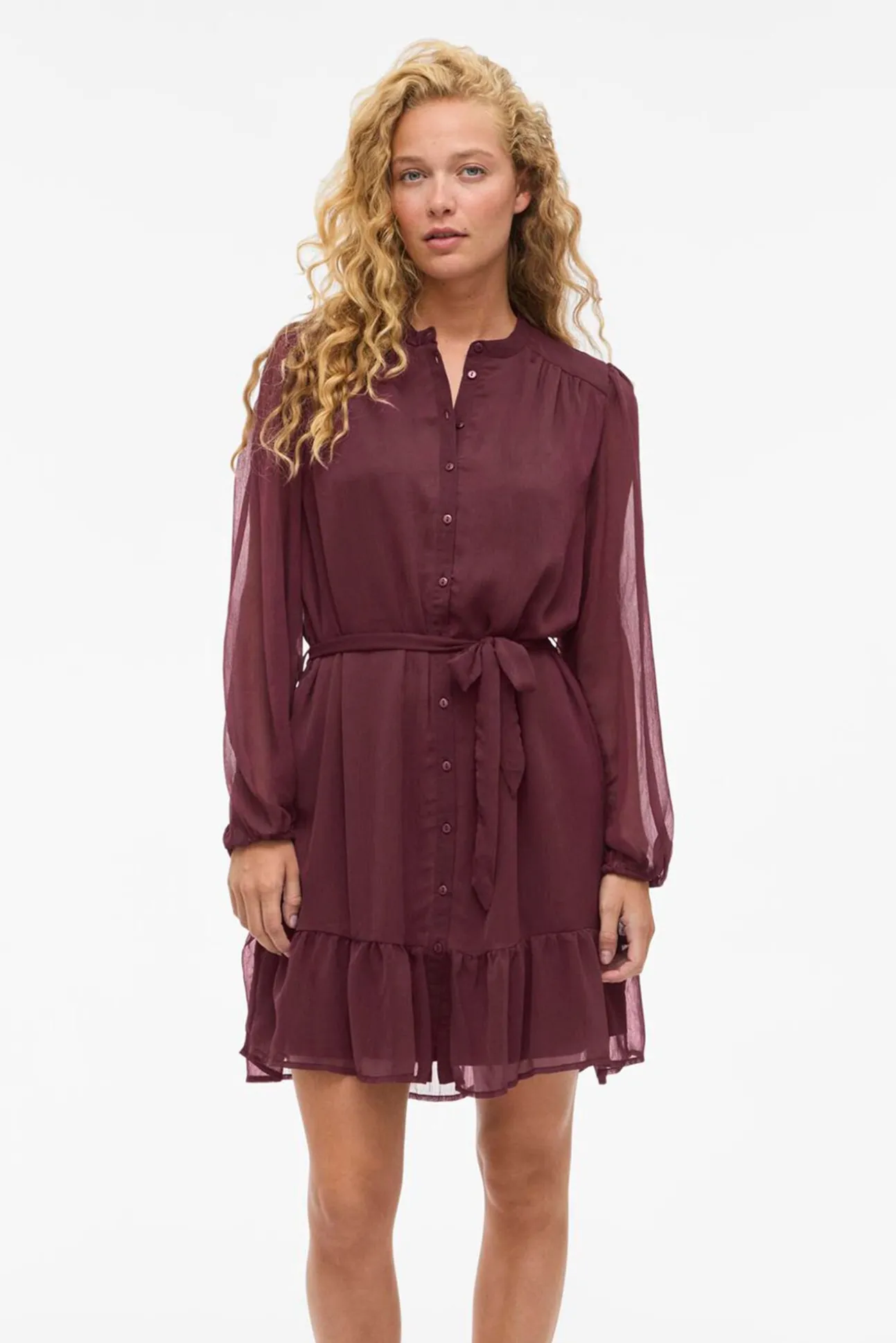 Vestido corto de gasa