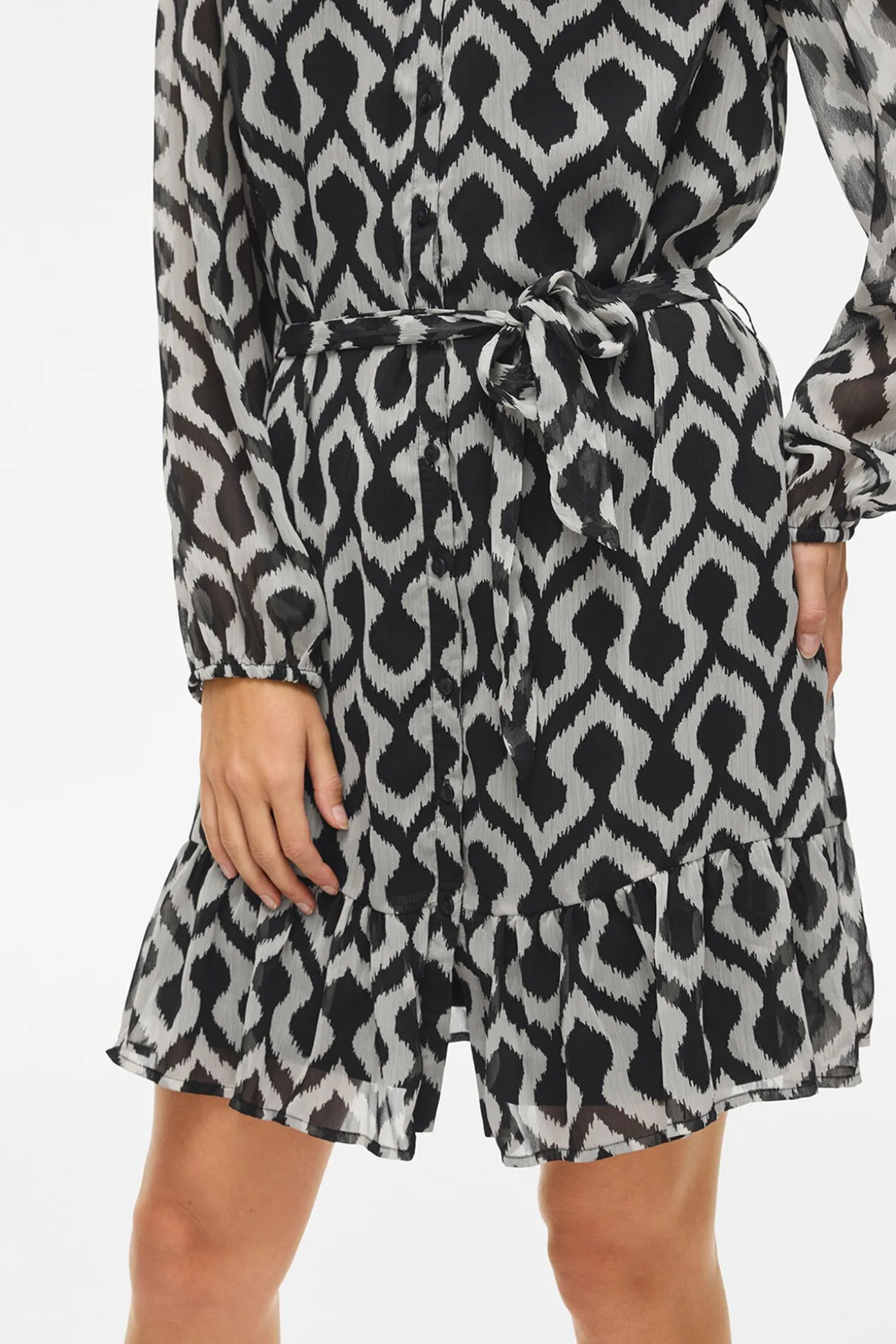 Vestido corto de gasa