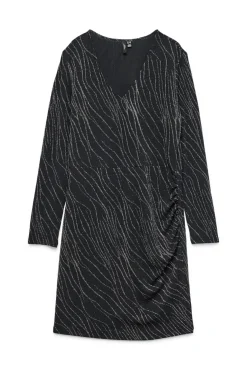 Vestido corto lúrex talla grande