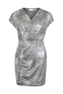 Vestido corto metalizado