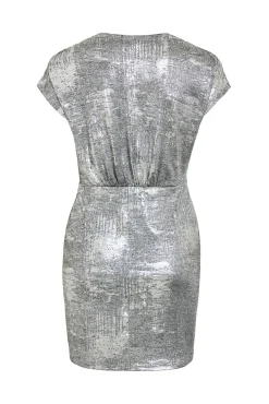 Vestido corto metalizado