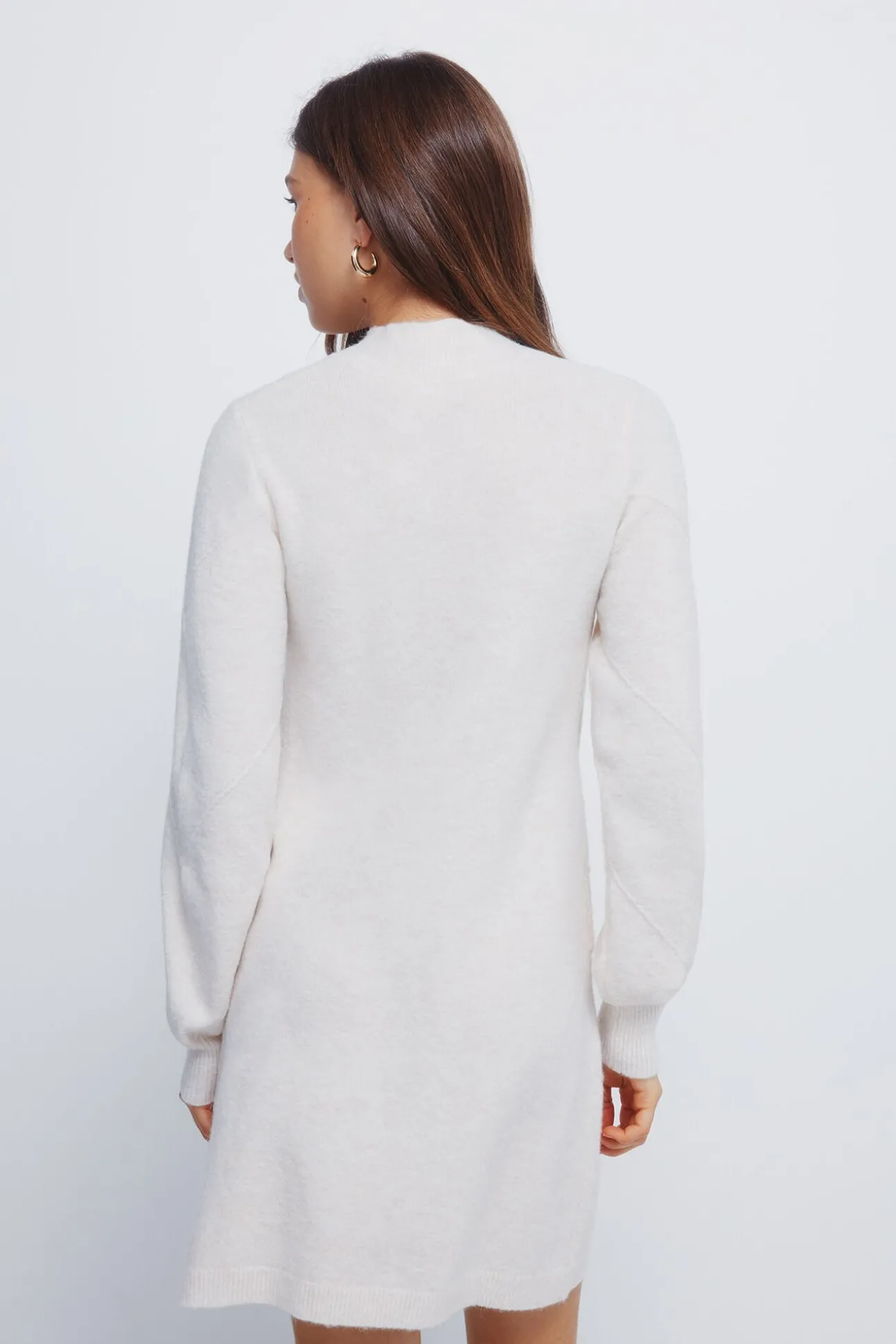 Vestido corto punto cable knit