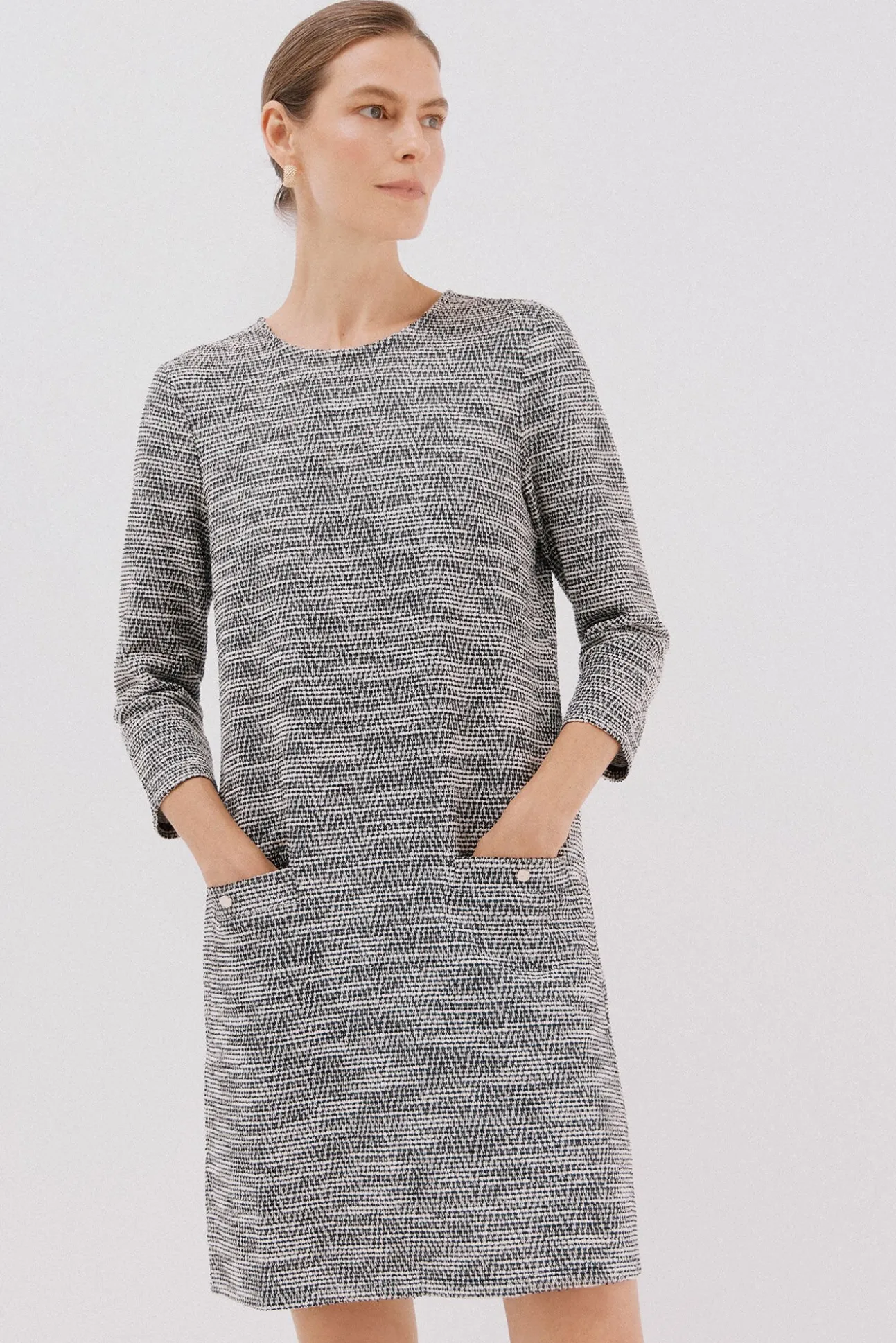 Vestido corto tweed