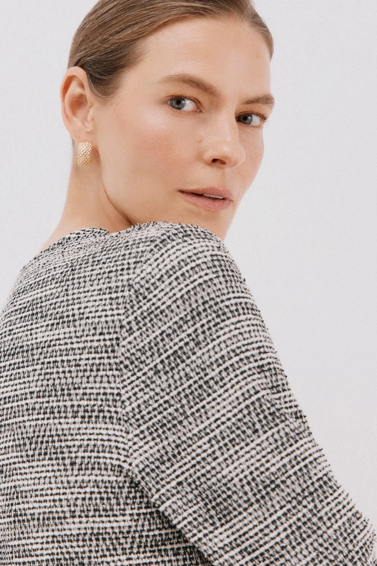 Vestido corto tweed