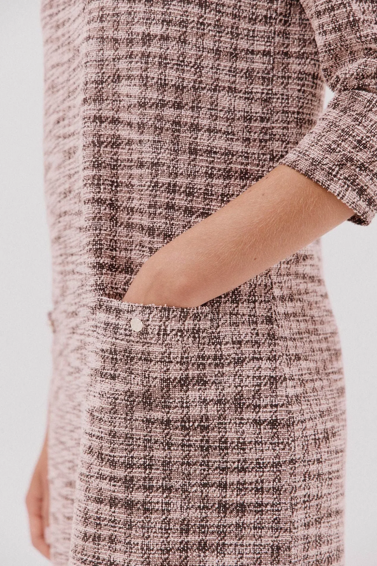 Vestido corto tweed