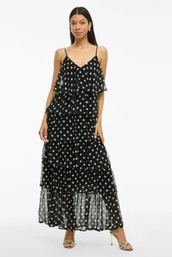 Vestido de gasa con lunares