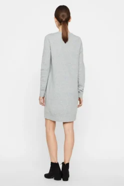 Vestido de punto con cuello redondo