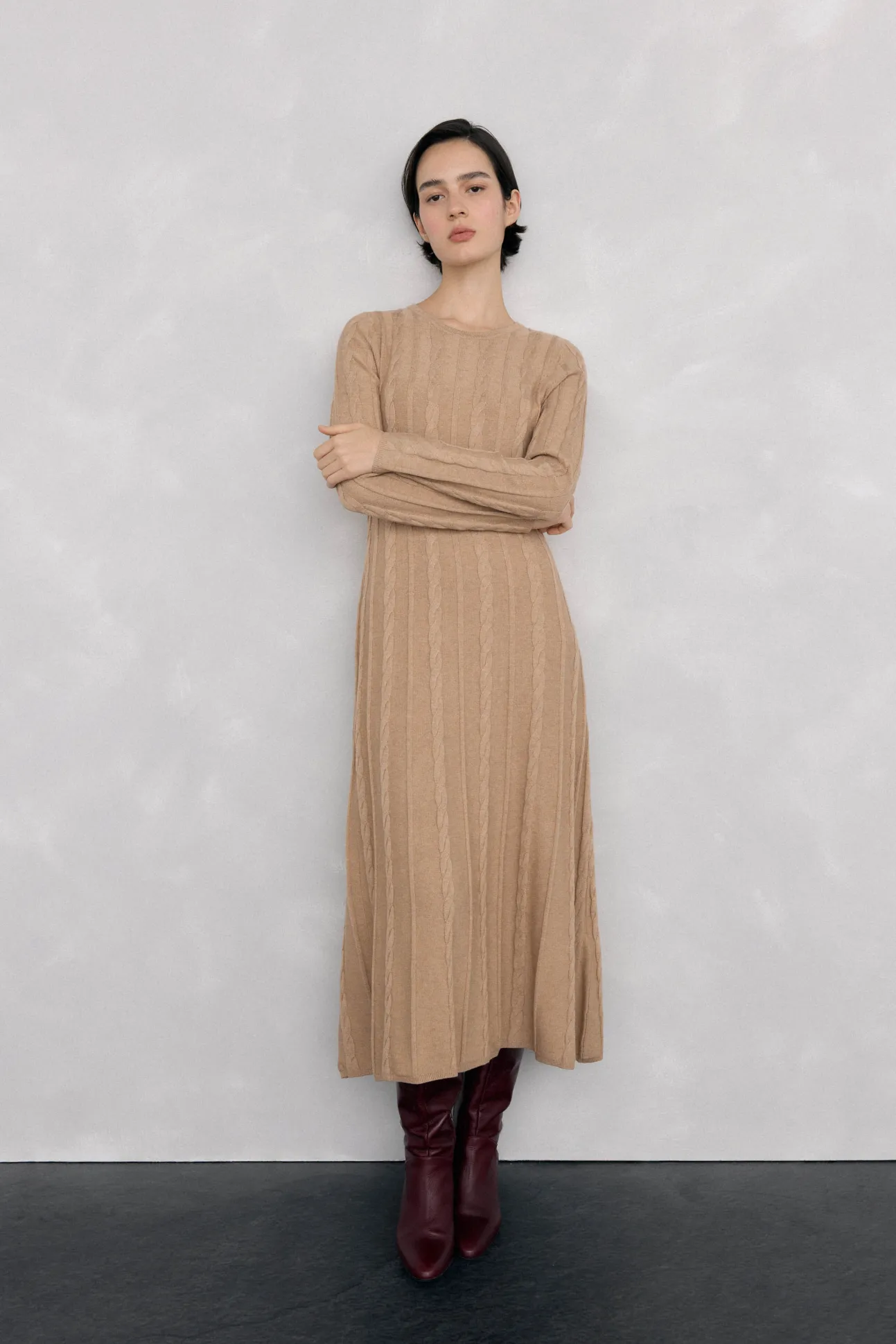 Vestido de punto con ochos
