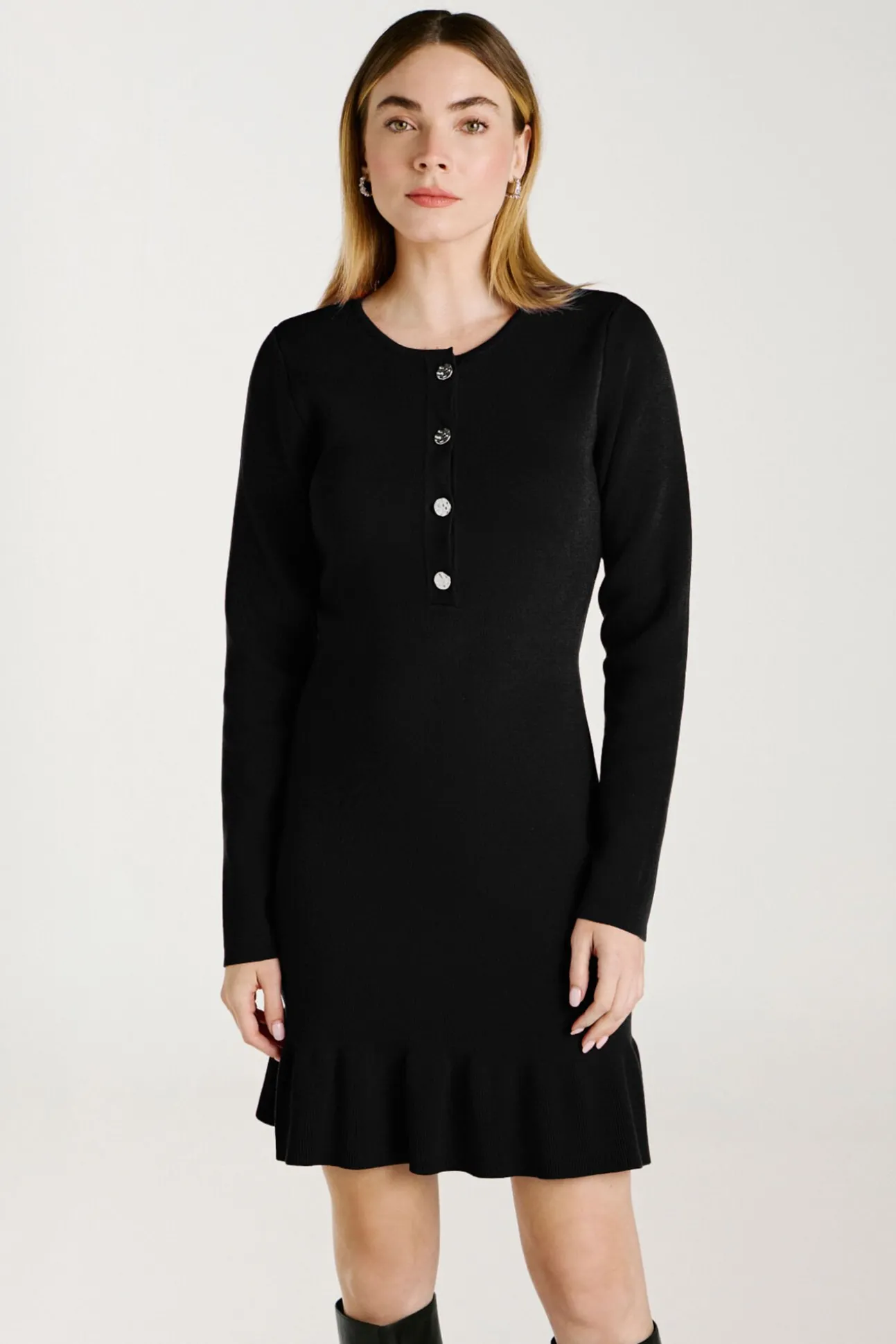 Vestido de punto con viscosa