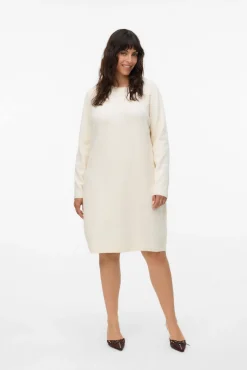 Vestido de punto manga larga talla grande