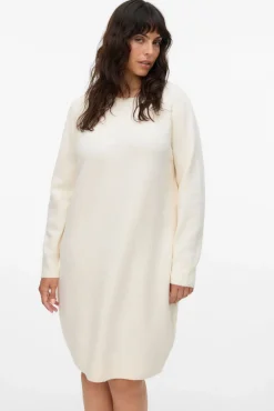Vestido de punto manga larga talla grande