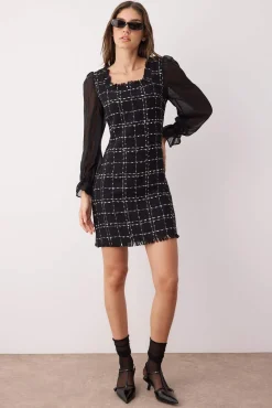 Vestido de tweed