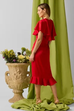 Vestido event collection capa jacquard