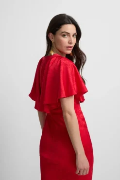 Vestido event collection capa jacquard