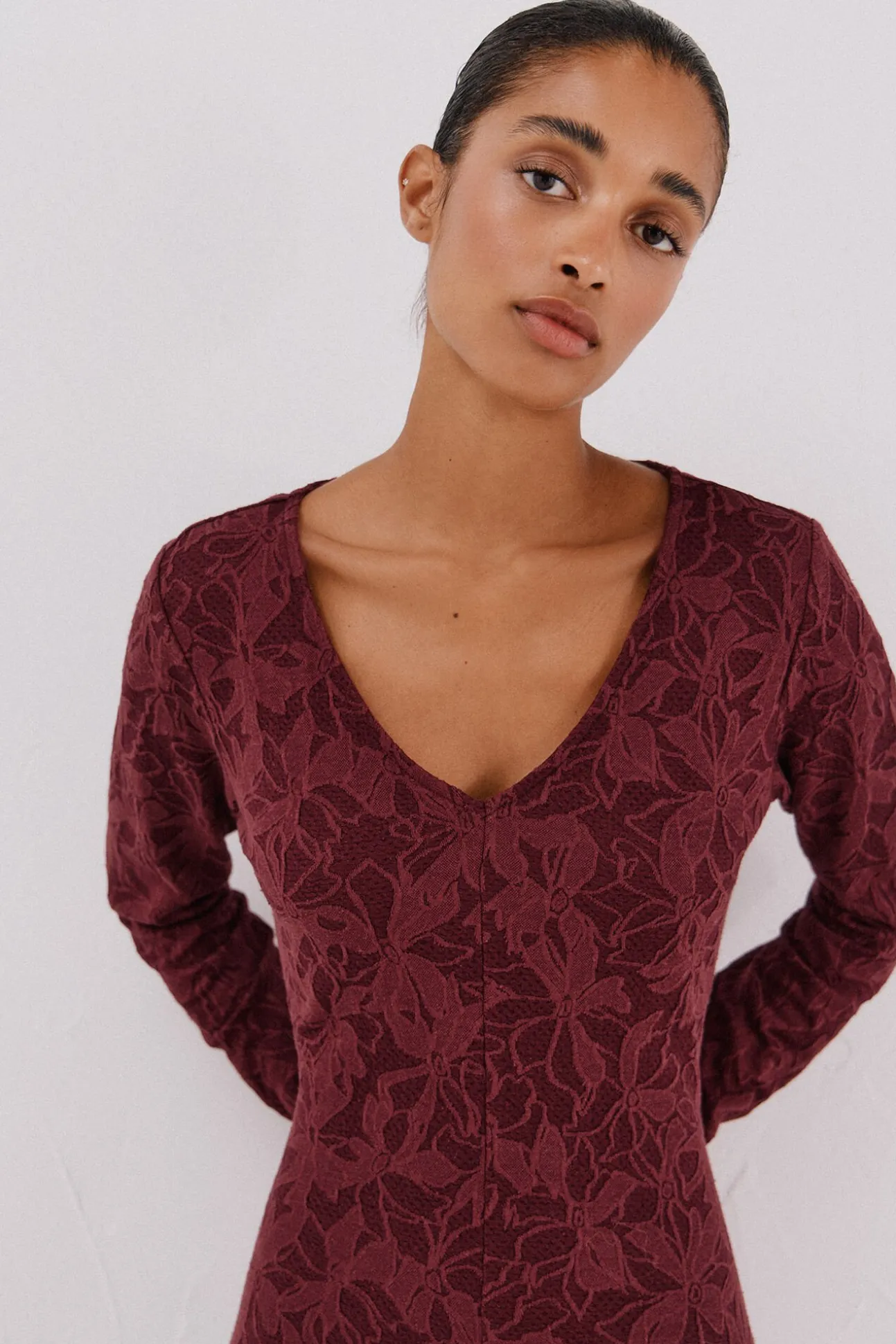 Vestido jacquard