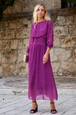 Vestido largo Berenjena