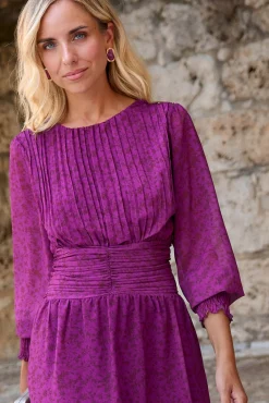 Vestido largo Berenjena