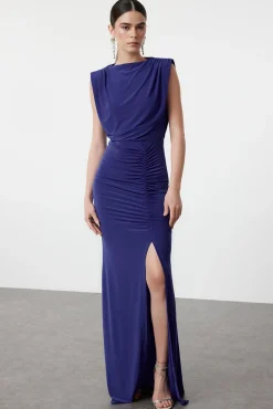Vestido largo drapeado