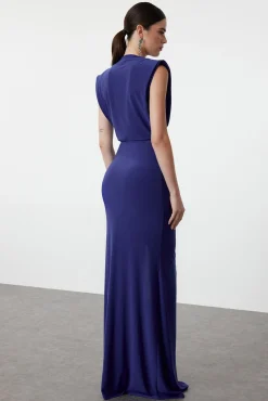 Vestido largo drapeado