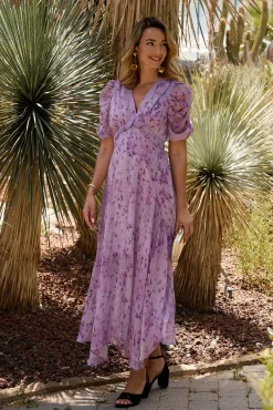 Vestido largo estampado
