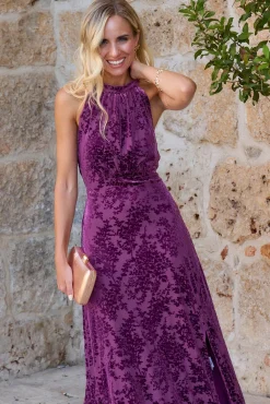 Vestido largo estampado