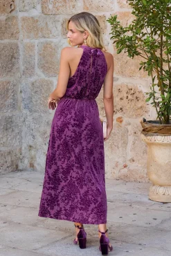Vestido largo estampado